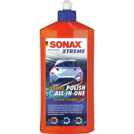 SONAX XTREME Ceramic Polish All-in-One (500 ml) Fahrzeugpolitur beseitigt Verkratzungen auf vermatteten, verwitterten und ungepflegten Lacken / Art-Nr. 02472000