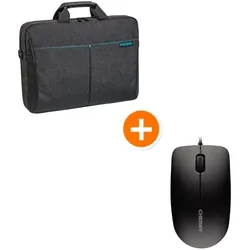 PEDEA Notebooktasche "Lifestyle" bis 17,3" + CHERRY MC 1000 Maus für Notebooks bis 43,9cm