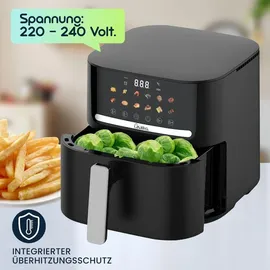 casativo Heissluftfritteuse CH9693 6,5 l schwarz/silberfarben
