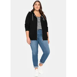 sheego Sweatjacke in schwarz | Gr.: 48/50