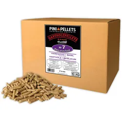 PINI Hartholzpellets Nr. 7 BBQ Pizza Oven Basilikum 10 Kg Grillpellets zum Grillen Räuchern Smoken