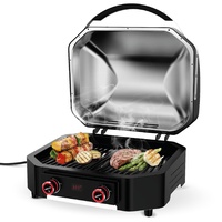 cozze Elektrischer Grill mit Hoher Heizleistung und Einfacher Reinigung, Digitale Temperaturregelung, 2100 Watt