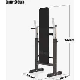 Gorilla Sports Hantelbank Schwarz/Weiß