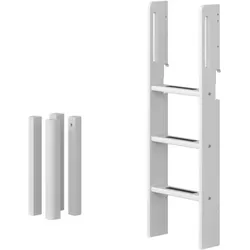 Flexa White Umbau-Set Senkrechtleiter und Pfosten für halbhohes Bett