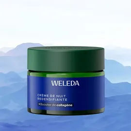 Weleda Bio Festigende Nachtpflege Blauer Enzian & Edelweiß - Naturkosmetik Anti Aging Gesichtscreme/Feuchtigkeitscreme mindert Falten/Pigmentflecken & aktiviert die Zellerneuerung (vegan, 40ml)