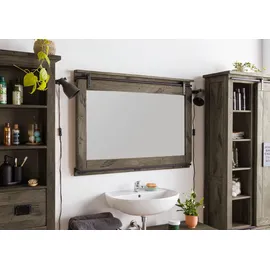 Massivmoebel24 Spiegel Mango 114 x 80 cm Grau