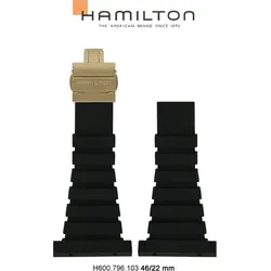 Hamilton - Code Breaker Band-set Kautschuk-schwarz-46/22 H691.796.103 - schwarz