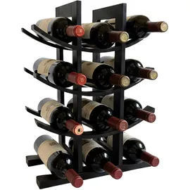 Relaxdays Weinregal 41 x 30 x 14,5 cm Schwarz