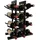 Relaxdays Weinregal 41 x 30 x 14,5 cm Schwarz