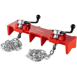 VEVOR Rohrschweißschraubstock, 12,7-203,2 mm Rohrschweißklemme mit Doppelketten & Kurbelgriffen, Hochleistungs-Schweißschraubstock aus Gusseisen für eine Vielzahl von Rohren