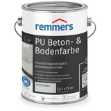 Remmers PU Beton- und Bodenfarbe, lichtgrau, seidenmatt, 2,5 Liter, 3in1, für Beton/Estrich/Zementfaserplatten, belastbar und chemikalienbeständig