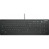 Cherry Active KEY MTA AK-C8112 Corded Kabelgebunden Tastatur Deutsch, Schwarz