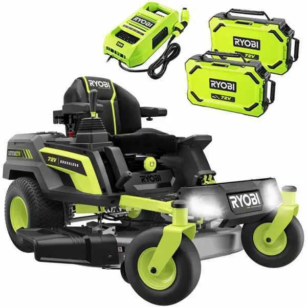 Ryobi ZTRX107 - Akku-Nullwendekreismäher - 72V/20Ah - Schnittbreite 107cm - 2in1