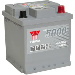 YUASA YBX5000 - SMF 12V 45Ah 440A Starterbatterie für CITROËN/PEUGEOT BMW 1629123880 61217593089 61217635788 YBX5202