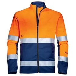 uvex suXXeed construction Bundjacke Warnfarben - körpernaher Schnitt orange/blau XS - 8826508 - orange/blau