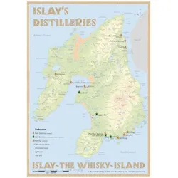 Whisky Distilleries Islay - Tasting Map