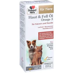 Doppelherz für Tiere Haut&Fell Öl für Katzen+Hunde