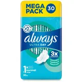 Always Ultra Binden Normal (Größe 1) Flügel X30 Pads Super Saugfähig Und Ultra Dünn Für Menstruation Perioden