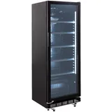 GastroHero Getränkekühlschrank GKS-360 I 360 L Getränkekühlschrank mit Glastür & LED I Flaschenkühlschrank abschließbar I Bierkühlschrank 0 bis +8 °C