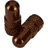Deity Components Presta Ventilkappen Bronze - CNC-gefrästes 6061 T6 Aluminium, gerändelter Grip, Paar