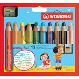 Stabilo Woody 3 in 1 Buntstift 10 St. inkl. Spitzer