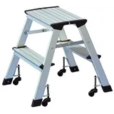 Wedo Trittleiter mit Rollen 2 x 2 Stufen 215 1