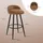 Woltu Barhocker 2er Set rund gepolstert 2 x 2 x 2 cm Braun