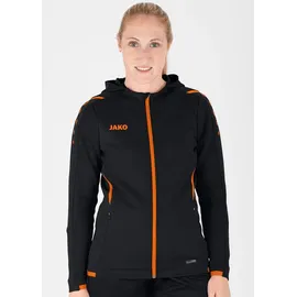 Jako Kinder Kapuzenjacke Challenge, Schwarz/Neonorange, 128