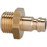 ede - riegler Riegler Nippel für Kupplungen NW 5, Messing blank, G 3/8 AG, SW 19
