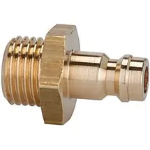 ede - riegler Riegler Nippel für Kupplungen NW 5, Messing blank, G 3/8 AG, SW 19