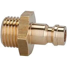 ede - riegler Riegler Nippel für Kupplungen NW 5, Messing blank, G 3/8 AG, SW 19