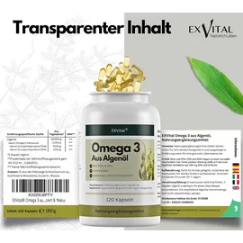 Exvital Omega 3 Kapseln 120 Softgel Kapseln 2 g