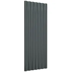vidaXL Dachpaneele 12 Stk Pulverbeschichteter Stahl Anthrazit 100x36cm