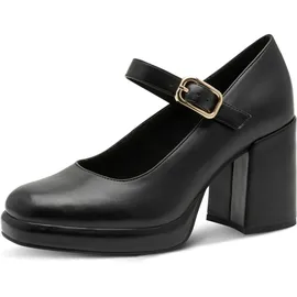 Marco Tozzi Damen Pumps mit Riemen Elegant mit Blockabsatz, Schwarz (Black), 40 EU