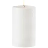 Piffany Uyuni Outdoor LED Stumpenkerze 8,4 x 15 cm weiß