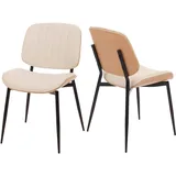 MCW Esszimmerstuhl O44 Kunstleder weiß 2er Set