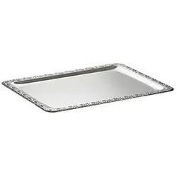 APS Servierplatten SCHÖNER ESSEN silber 42,0 x 31,0 cm