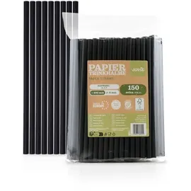 Sovie Trinkhalm in Schwarz Ø 8 mm / 20 cm, 150 Stück