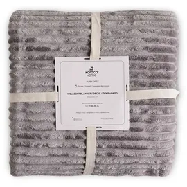 KARACA Ruby Stripe Wellsoft Einzel Decke, Grau