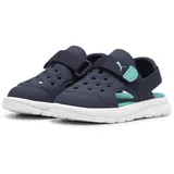 Puma Jungen Unisex Kinder Evolve AC Inf Slide Sandal, Navy-Sparkling Green White, 27 EU