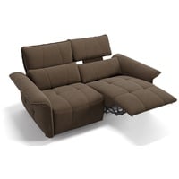 Sofanella 2-Sitzer Stoff Adria, Relaxsofa, Designsofa, Designer Couch, Italienisches Sofa, 2er Sofa braun