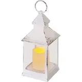 EMOS Antike Laterne mit LED Kerze 10,5 x 24 cm weiß