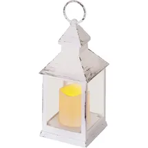 EMOS Antike Laterne mit LED Kerze 10,5 x 24 cm weiß
