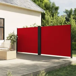 furnicato Seitenmarkise 180 x 600 cm Rot Polyester