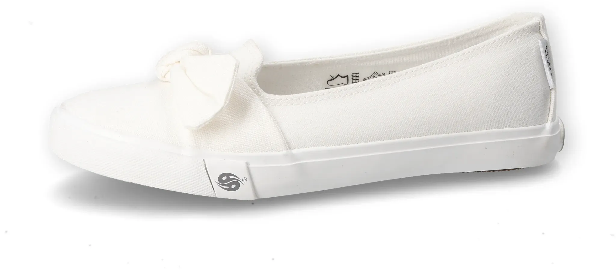 Ballerina DOCKERS BY GERLI, Damen, Gr. 43, weiß, Textil, Schuhe Ballerina, Freizeitschuh mit auffälliger Schleife, Topseller