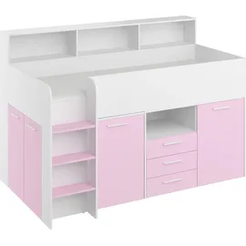 BIM Furniture Etagenbett NEO 90 x 200 cm Eiche weiß lavendel
