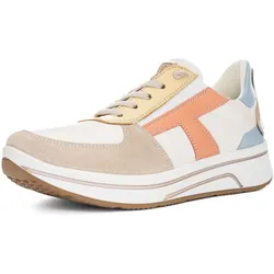 Sneaker ARA "Ara Sneaker Leder", Damen, Gr. 40, beige (cream), Leder, casual, Schuhe