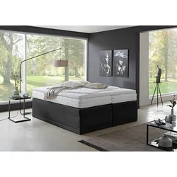 Boxspringbett "Ibiza", schwarz, B:160cm L:200cm, WESTFALIA SCHLAFKOMFORT, Komplettbetten