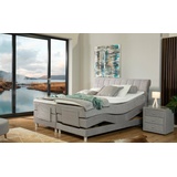 Ada trendline Boxspringbett Elsa mit Motor, inklusive Matratze und Topper, in verschiedenen Größen und Härtegraden grau 161 cm x 220 cm
