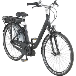 E-Bike PROPHETE "E-Bike City" Gr. 46, schwarz, E-Bikes, 46cm, 28 Zoll (71,12cm)